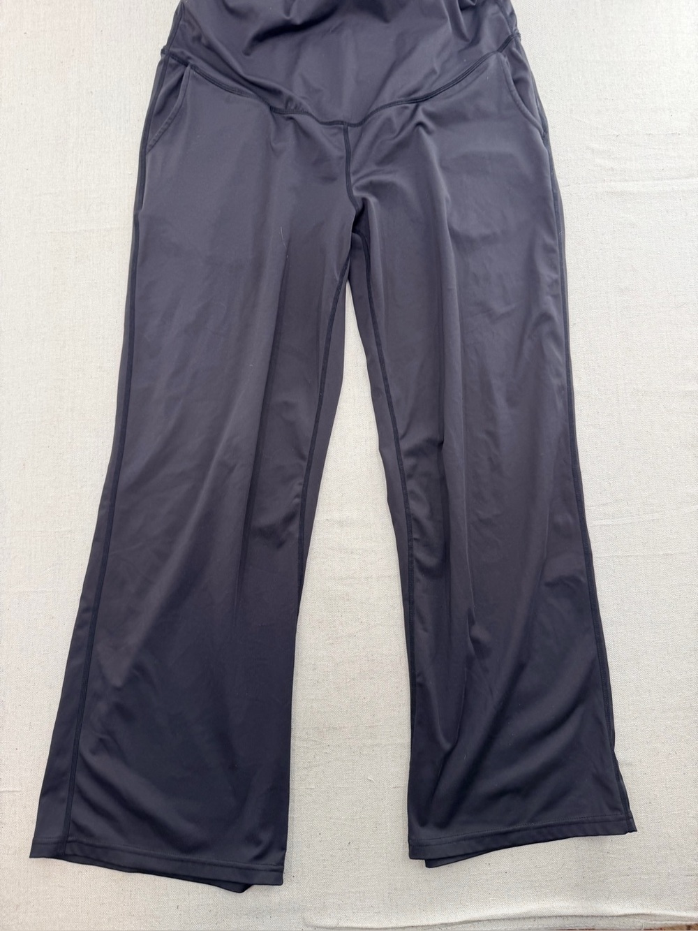 Women's Black Maternity Boot Cut Active Pants
